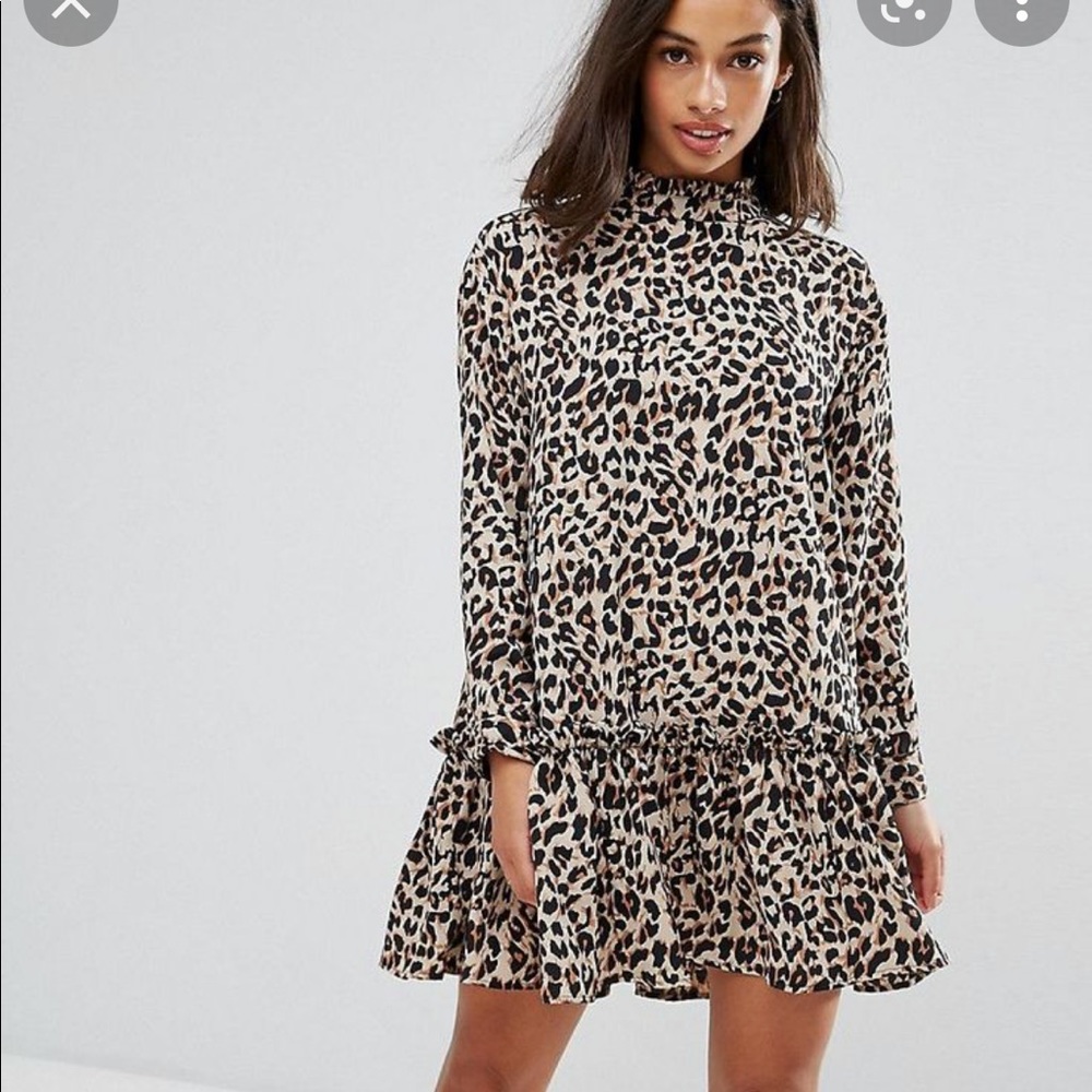ASOS Mini Smock Dress - Animal Print - 6P